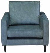 Fauteuil - Linje - velours Adore blauw 158