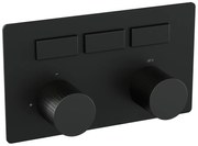 Brauer Stripe 3-weg inbouwthermostaat met drukknoppen zwart mat