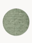 Rond handgeweven viscose vloerkleed Jane