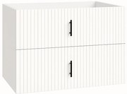 Muebles Raya onderkast ribbelfront 100cm met 2 softclose lades wit mat