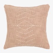 Vierkant Kussen 40x40 Cm Van Ceara-katoen Licht Nude Bruin - Sklum