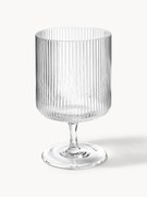 Mondgeblazen wijnglazen Ripple met groefreliëf, 2-delig