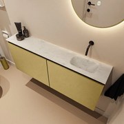 Mondiaz Ture DLux toiletmeubel 120cm oro met wastafel opalo rechts zonder kraangat