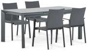 Tuinset 4 personen 180 cm Aluminium/textileen Grijs Lifestyle Garden Furniture Rome/Alicante