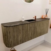 Mondiaz Joya DLux 125cm toiletmeubel ronding links/rechts dusk met wastafel faye midden 1 kraangat lava