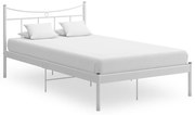 vidaXL Bedframe metaal wit 120x200 cm