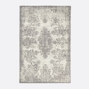 Vintage plat geweven vloerkleed met gebruikt effect, Osca