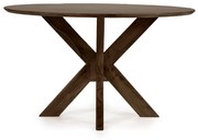 Eleonora Nikki Ronde Eettafel Donker Bruin Hout - 130 X 130cm.