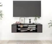 vidaXL Tv-hangmeubel 100x30x26,5 cm spaanplaat hoogglans grijs