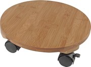 Nature planttrolley met 4 wielen - Diameter 30 x H8cm