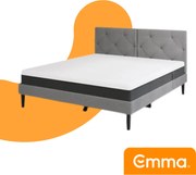 Emma Original Bed - 140x200 cm - Donker grijs - Klassiek Hoofdbord