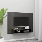 vidaXL Tv-wandmeubel 135x23,5x90 cm spaanplaat hoogglans grijs