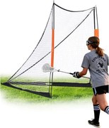VEVOR Lacrosse Doel, Lacrosse Net van 1,80 x 1,80 m, Draagbaar Lacrosse Doel met Draagtas, Glasvezelpaal, Lacrosse Trainingsmateriaal voor in de achtertuin, Eenvoudig te monteren College Doel, Perfect voor Training