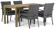 Tuinset 4 personen 160 cm Wicker Grijs Domani Furniture Albergo/Weston