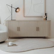 Tower Living Beige Dressoir Met Ribbels 210 Cm Corbetta - 210x45x80cm.