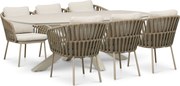 Tuinset 6 personen 240 cm Rope Zand/Beige Coco Elara/Voyage