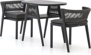 Bistro- en balkonset Manifesto  | 2 personen | Tuinset aluminium | 3-delig | Kees Smit Tuinmeubelen