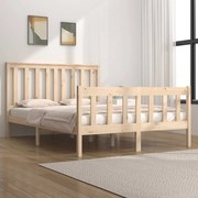 vidaXL Bedframe massief grenenhout 135x190 cm 4FT6 Double