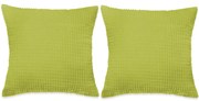 vidaXL Sierkussenset 45x45 cm velours groen 2-delig