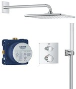 GROHE QuickFix Precision Thermostat Perfect inbouw douchesysteem met Vitalio Rain Mono 310 Cube hoofddouche chroom 34881000