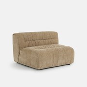 Loungestoel-element voor modulaire bank, in gevlamd chenille, SWEETY
