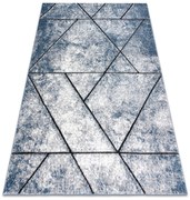 Tapijt modern COZY 8872 Wall, geometrisch , drieho  - Structureel,  twee poolhoogte , blauw