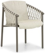 Tuinstoel Aluminium/rope Taupe-naturel-bruin 4 Seasons Outdoor Allora