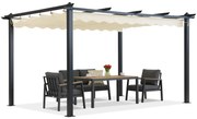 Barbados terraspergola 3x4 m Garden Point antraciet beige