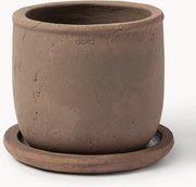 Outdoor bloempot Terra van terracotta, H 18 cm