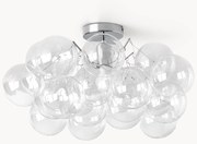 Plafondlamp Bubbles met glazen bollen, chroomkleurig