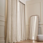 Gordijn in gewassen gevoerd linnen met ringen, Private