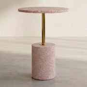 Kare Design Amore Retro Bijzettafel Roze Terrazzo - 40 X 40cm.