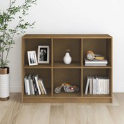 vidaXL Boekenkast 104x33x76 cm massief grenenhout honingbruin