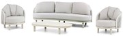 Stoel en Bank Loungeset 2 personen Aluminium/rope Taupe Santika Furniture Santika