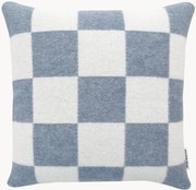 Wollen kussenhoes Level Up met ruitjespatroon