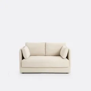 Sofa, compacte 2-zit, fluweel, Carmel