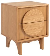 Zuiver Groove Design Nachtkastje Eiken - 45x40x55cm.