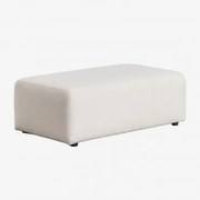 Puff 112x60 Cm In Borjan Lam Chenille White - Sklum