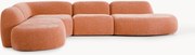 XL modulaire hoekbank Wolke met chaise longue
