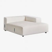 Módulaire Chaise Longue Module Rechts Voor Modulaire Bank Bruna Bouclé Blanco - Sklum