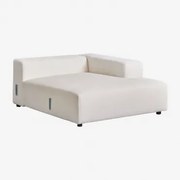 Rechter Chaise Longue Module Voor Modulaire Bank Bruna Bouclé Wit - Sklum
