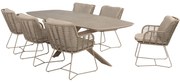 Prado Fabrice dining tuinset 7 delig  240x105xH75 cm keramiek latte 4 Seasons Outdoor