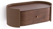Wandnachtkastje met walnootfineer en leer, Firmo