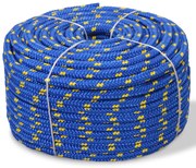 vidaXL Boot touw 12 mm 250 m polypropyleen blauw