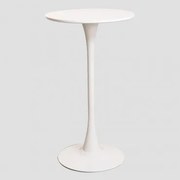 Ronde Hoge Tafel Ø60 Cm In Mdf En Metaal Ivet Style Wit - Sklum