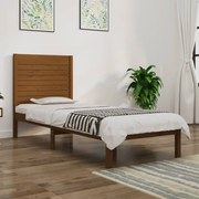 vidaXL Bedframe massief hout honingbruin 75x190 cm 2FT6 Small Single