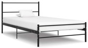 vidaXL Bedframe metaal zwart 100x200 cm