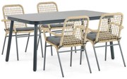 Tuinset 4 personen 160 cm Aluminium/rope Taupe Lifestyle Garden Furniture Catalone/Tavano