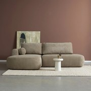 Hoekbank Met Slaapfunctie Beige Chaise Longue Links