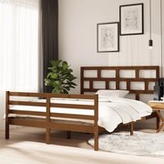 vidaXL Bedframe massief hout honingbruin 150x200 cm 5FT King Size